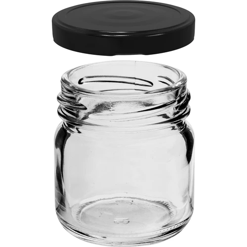 Kozarec TO 40 ml s črnim pokrovčkom fi 43 - 10 kos. - 3