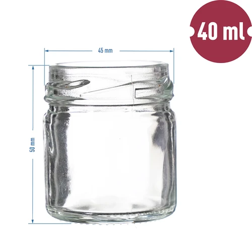 Kozarec TO 40 ml s črnim pokrovčkom fi 43 - 10 kos. - 5