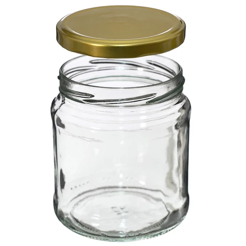 Kozarec TO 500 ml z zlatim pokrovčkom fi82/6 - 6 kosov - 2