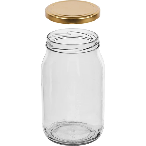 Kozarec TO 900 ml z zlatim pokrovčkom fi 82/6 - 6 kos. - 4