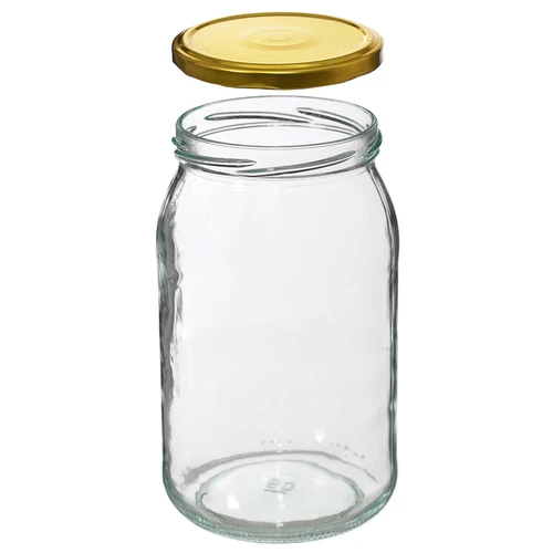 Kozarec TO 900 ml z zlatim pokrovčkom fi 82/6 - 6 kos. - 5