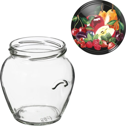 Kozarec TO Amfora 580 ml z barvnim pokrovčkom fi82/6-6 kos. - 8