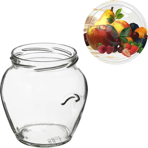 Kozarec TO Amfora 580 ml z barvnim pokrovčkom fi82/6-6 kos. - 7