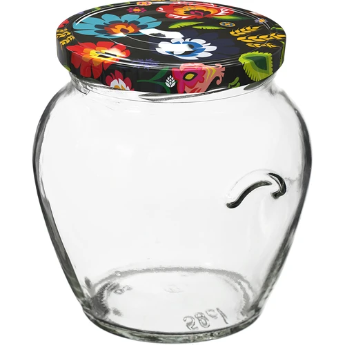 Kozarec TO Amfora 580 ml z barvnim pokrovčkom fi82/6-6 kos. - 2