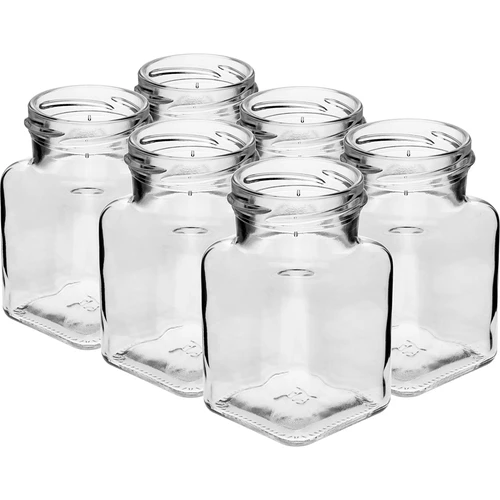 Kozarec twist-off 150 ml Štirje koti fi 53 z črnim pokrovčkom, 6 kos. - 3
