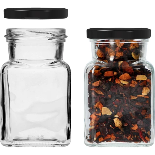 Kozarec twist-off 150 ml Štirje koti fi 53 z črnim pokrovčkom, 6 kos. - 4