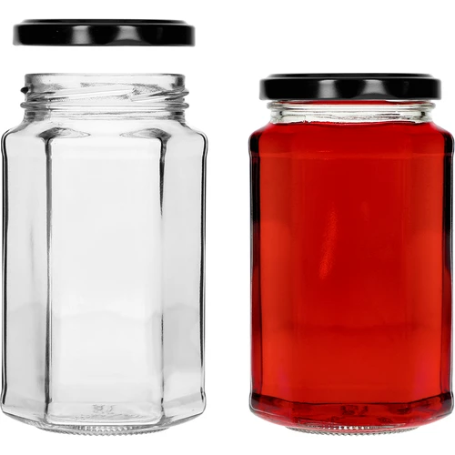 Kozarec twist-off 385 ml s črnim pokrovčkom fi 63, 6 kosov. - 4