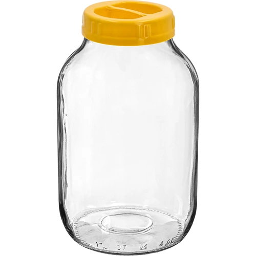 Kozarec twist-off 4 L in plastični pokrovček fi 100 z ročajem
