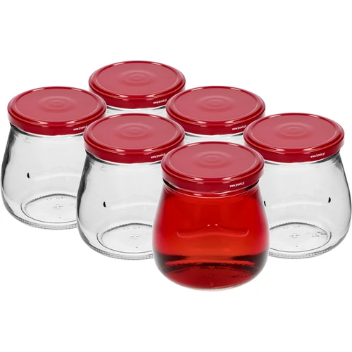 Kozarec twist-off 500 ml "Obrnjena amfora" s bordo pokrovčkom fi 82/6, 6 kosov. - 2