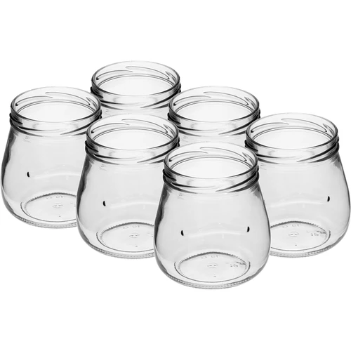 Kozarec twist-off 500 ml "Obrnjena amfora" z barvnim pokrovčkom fi 82/6, 6 kos. - 4