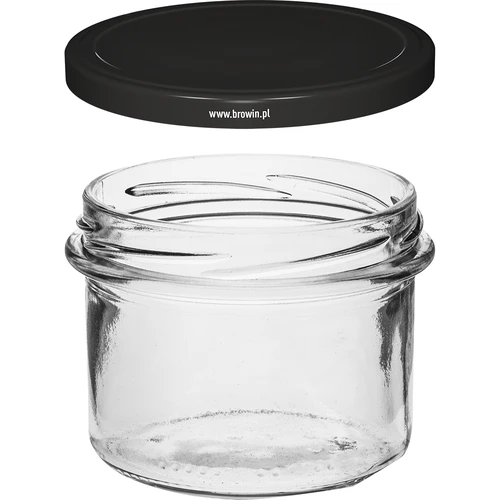 Kozarec z ravnimi stenami 235 ml (fi82) s črnim pokrovčkom 6 kos. - 3