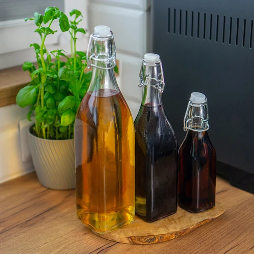 Kvadratna hermetična steklenica 250 ml - 5