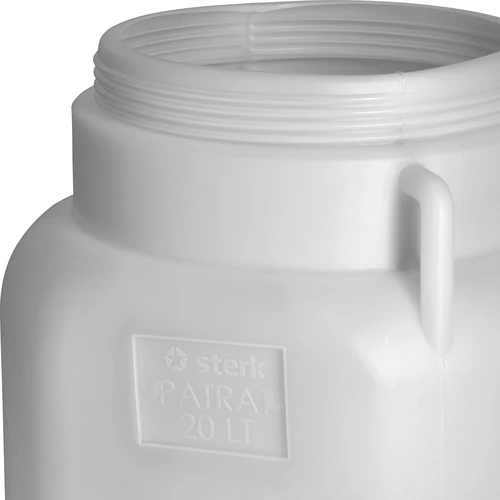 Kvadratni sod 20 L, bel, z ročaji, Sterk - 8
