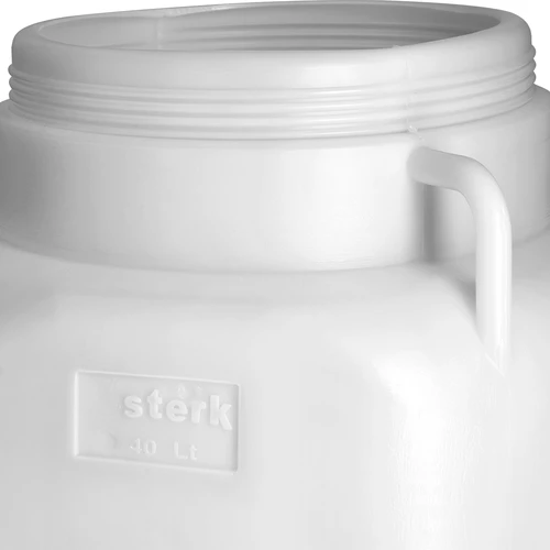 Kvadratni sod 40 L, bel, z ročaji, Sterk - 8