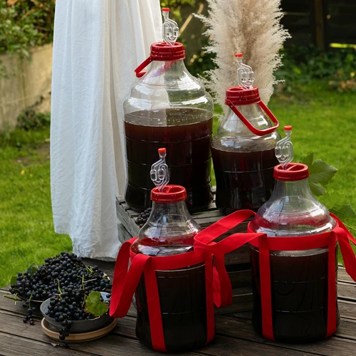 Lahek, nelomljiv balon za vino z ročajem, 20 L - 11