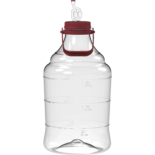 Lahek, nelomljiv balon za vino z ročajem, 20 L