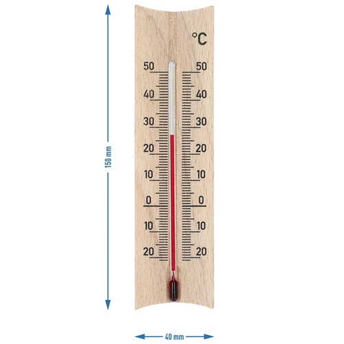 Leseni sobni termometer (-20 do +50°C), 15 cm, mešanica - 6