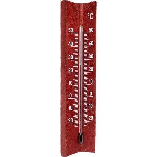 Leseni sobni termometer (-20 do +50 °C), v barvi mahagonija, 15 cm - 2
