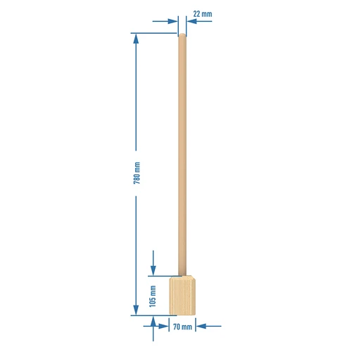 Leseni tolkač za zelje 78 cm - 2