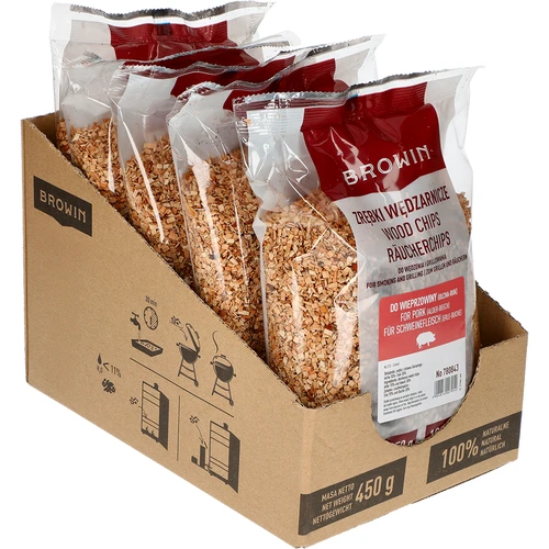 Lesni sekanci za dimljenje (70% jelša + 30% bukev), razred 2, 450 g x5