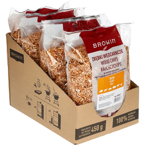 Lesni sekanci za prekajevanje (100 % jelša), razred 2 – 5 × 450 g