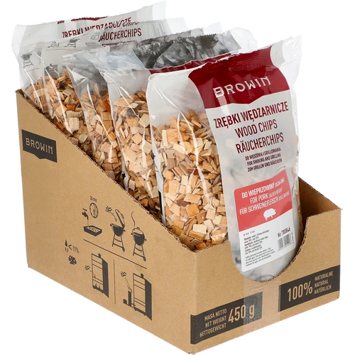 Lesni sekanci za prekajevanje/žar za svinjino – mešanica (70% jelša, 30% bukev), 450 g, razred 10 - 2