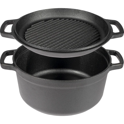 Litoželezni lonec s ponvijo, 5 L + 1 L
