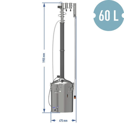 Modularni električni destilator Convex 60 L – Perun XXL - 16