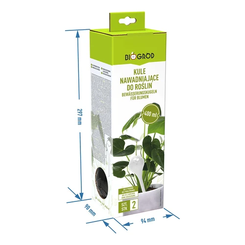 Namakalne krogle za rastline, prozorno črne, 400 ml, 2 kosa. - 6
