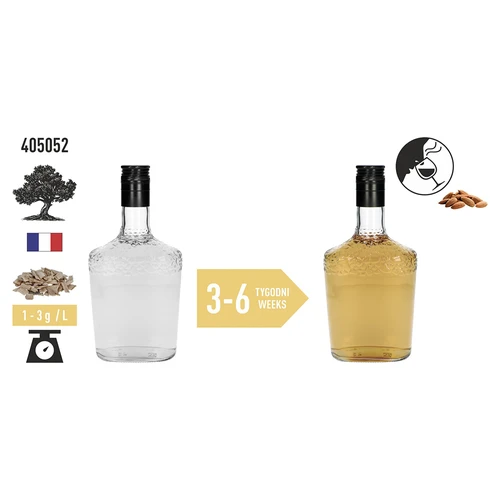 Naravni hrastovi čipsi za aromatiziranje alkoholnih pijač (viski, belo vino), 50 g - 6