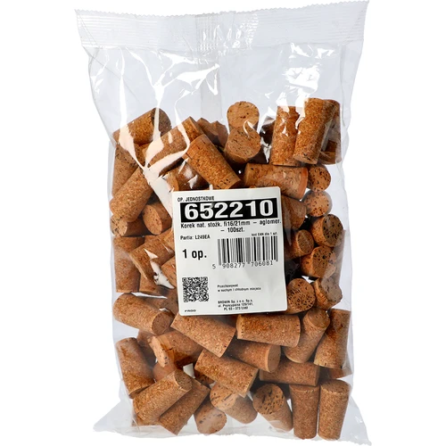 Naravni stožčasti pluteni zamašek fi16/21mm - aglomeriran - 100 kos. - 3