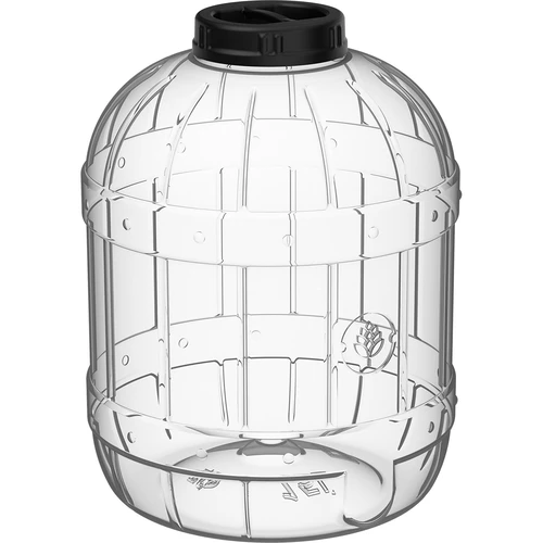 Nerazbit, večnamenski kozarec s črnim navojnim pokrovčkom,  15L - 2