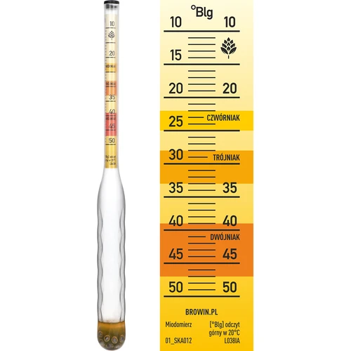 Nerazbiten merilnik za medena vina z epruveto, obseg merjenja 10–50 °Blg - 4