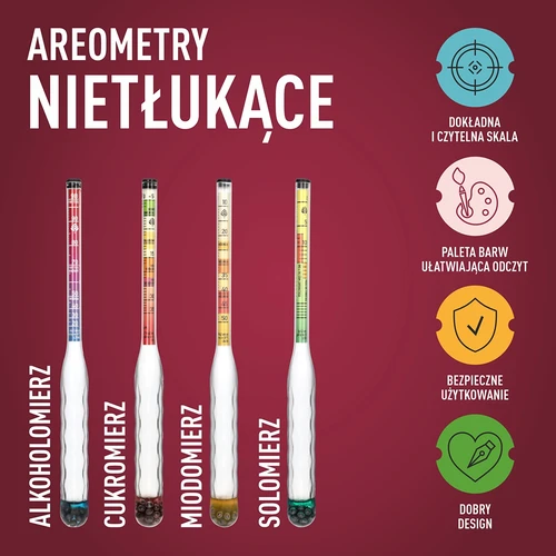 Nerazbiten sladkomer z merilnim valjem, merilno območje: -5–35°Blg - 6