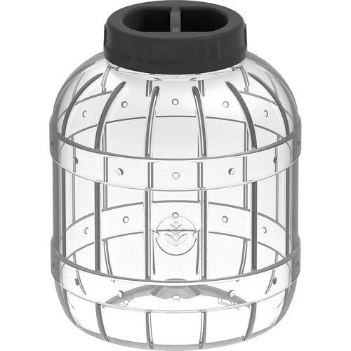 Nerazbiten, večnamenski kozarec s črnim navojnim pokrovom, 5 l