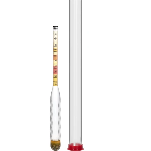 Nezlomljiv hidrometer za medena vina z merilnim valjem, območje merjenja 10–50°Blg