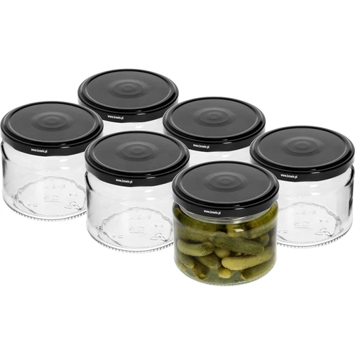 Nizek kozarec 330 ml - s črnim pokrovčkom fi 82/6, 6 kosov. - 3