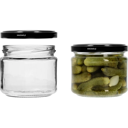 Nizek kozarec 330 ml - s črnim pokrovčkom fi 82/6, 6 kosov. - 5