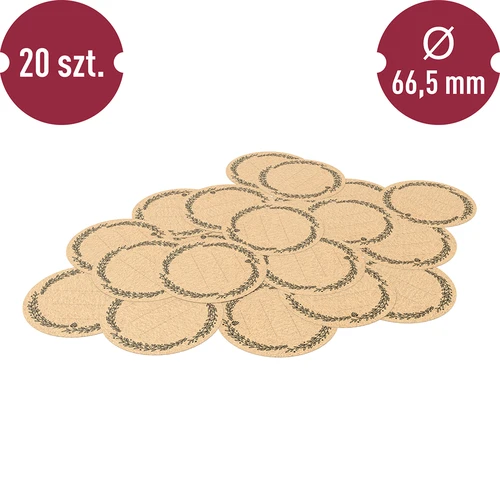 Okrogle etikete fi 66,5mm za pokrovčke/kozarce - 20 kosov - 3