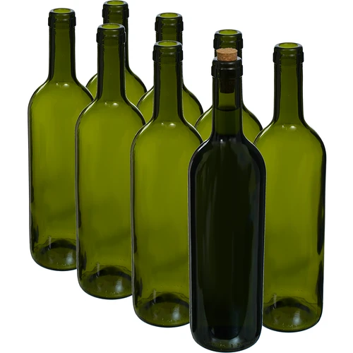 Olivno zelena steklenica za vino 0,75 l - paket 8 kosov - 2