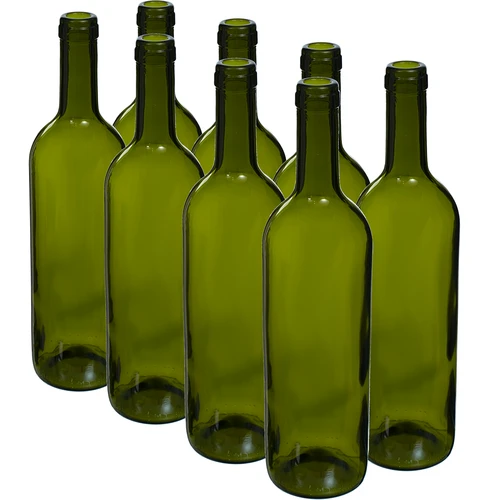 Olivno zelena steklenica za vino 0,75 l - paket 8 kosov