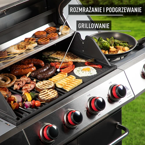 Plinski žar dragON BBQ101, 11,7 kW, črno-srebrn - 6