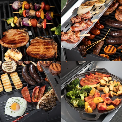 Plinski žar dragON BBQ101, 11,7 kW, črno-srebrn - 11