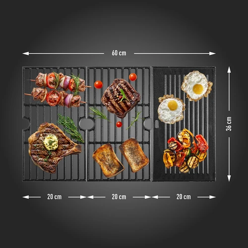 Plinski žar dragON BBQ101, 11,7 kW, črno-srebrn - 9