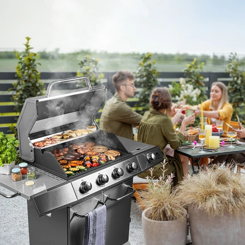 Plinski žar dragON BBQ201, 18,8 kW, srebrn - 3
