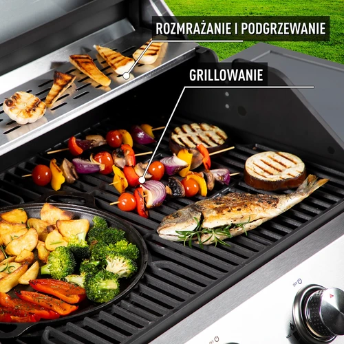 Plinski žar dragON BBQ201, 18,8 kW, srebrn - 6