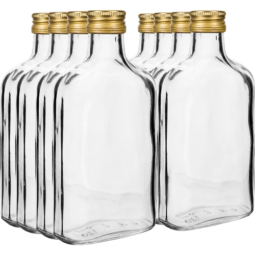 Ploska steklenica za likerje 100 ml + pokrovček, 8 kos - 2