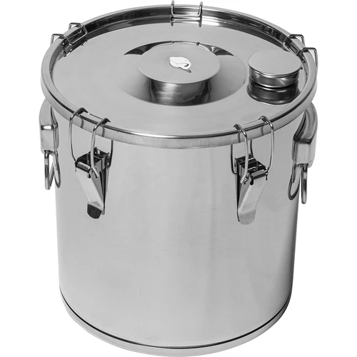 Posoda za fermentacijo in destilacijo - iz nerjavnega jekla, 18 l, 5 zapiralnih sponk - 2