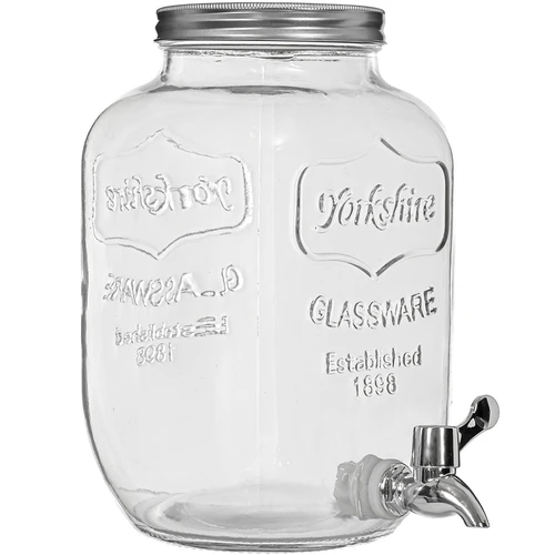 Posoda za limonado, s pipo - steklena, 4 L