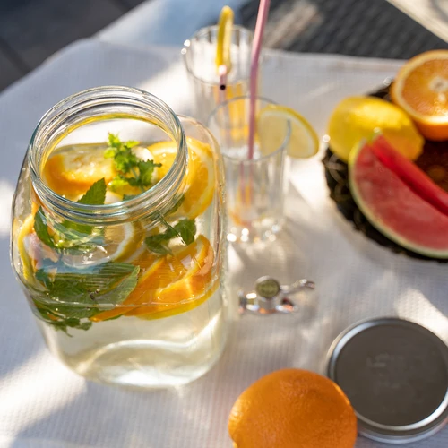 Posoda za limonado, s pipo - steklena, 4 L - 8